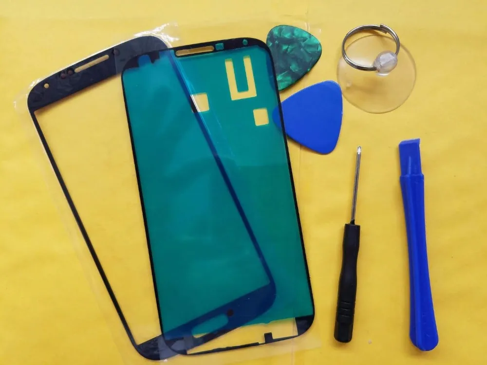 Сменный сенсорный ЖК-экран переднее стекло внешний объектив для Samsung S4 i9500 I9505 Mini