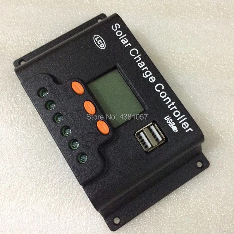 ШИМ-контроллер солнечной зарядки с ЖК-подсветкой 30A20A10A 12 В/24 В автоматический