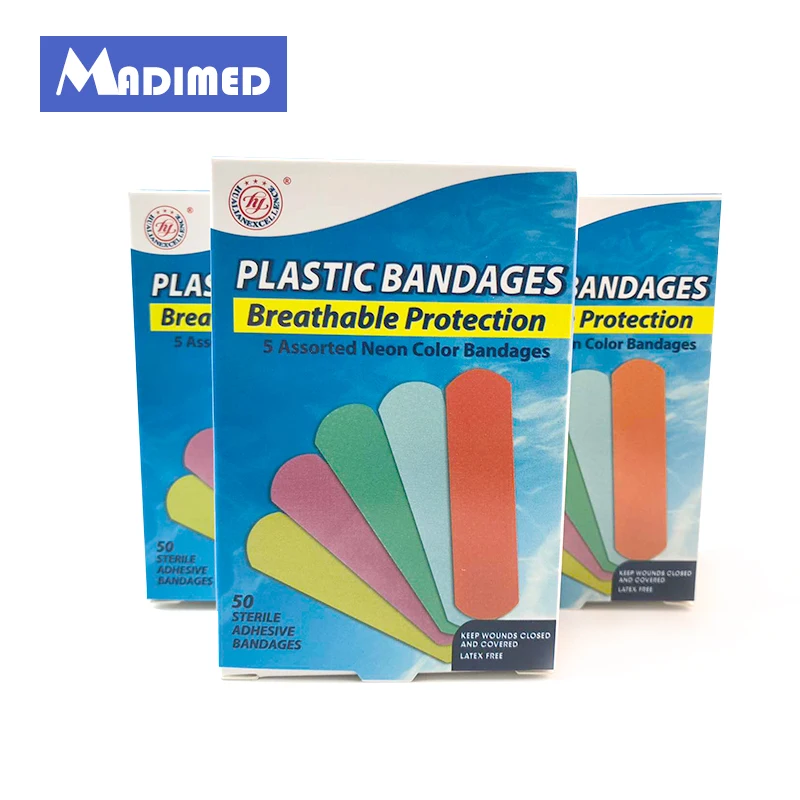 100 шт./2 коробки водонепроницаемые пластмассовые пластыри|plaster band aid|kit for kidskit kits |