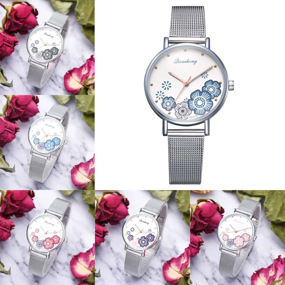 Новинка 2019 Relogio Feminino роскошные модные женские часы из нержавеющей стали
