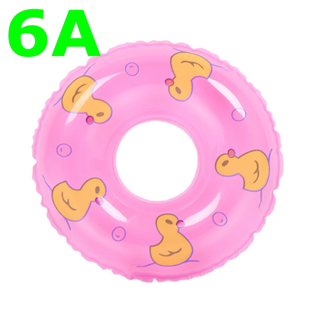 Fashion 1 Pcs 5 Pcs Doll Swimming Buoy Lifebelt Ring Summer Beach Bathing Buoy Dollhouse Accessories for Barbie Doll Baby Toy - Цвет: NO.6A