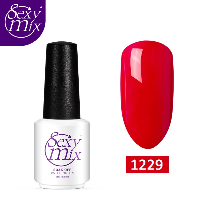 1229 Sexymix, 119 цветов, стойкий УФ-гель для ногтей, высокое качество, замачиваемый, для маникюра, лак для ногтей, для салона, УФ-эмаль, 7 мл, Гель-лак - Цвет: 1229