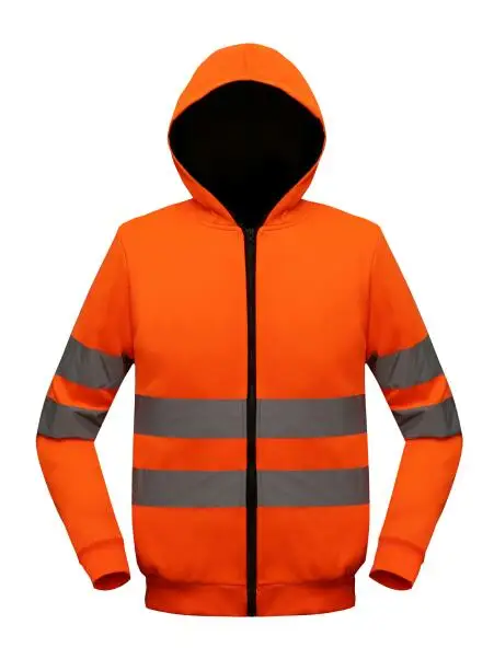 Флис Флюоресцентный и оранжевый отражающий безопасности Толстовка|Беговые
