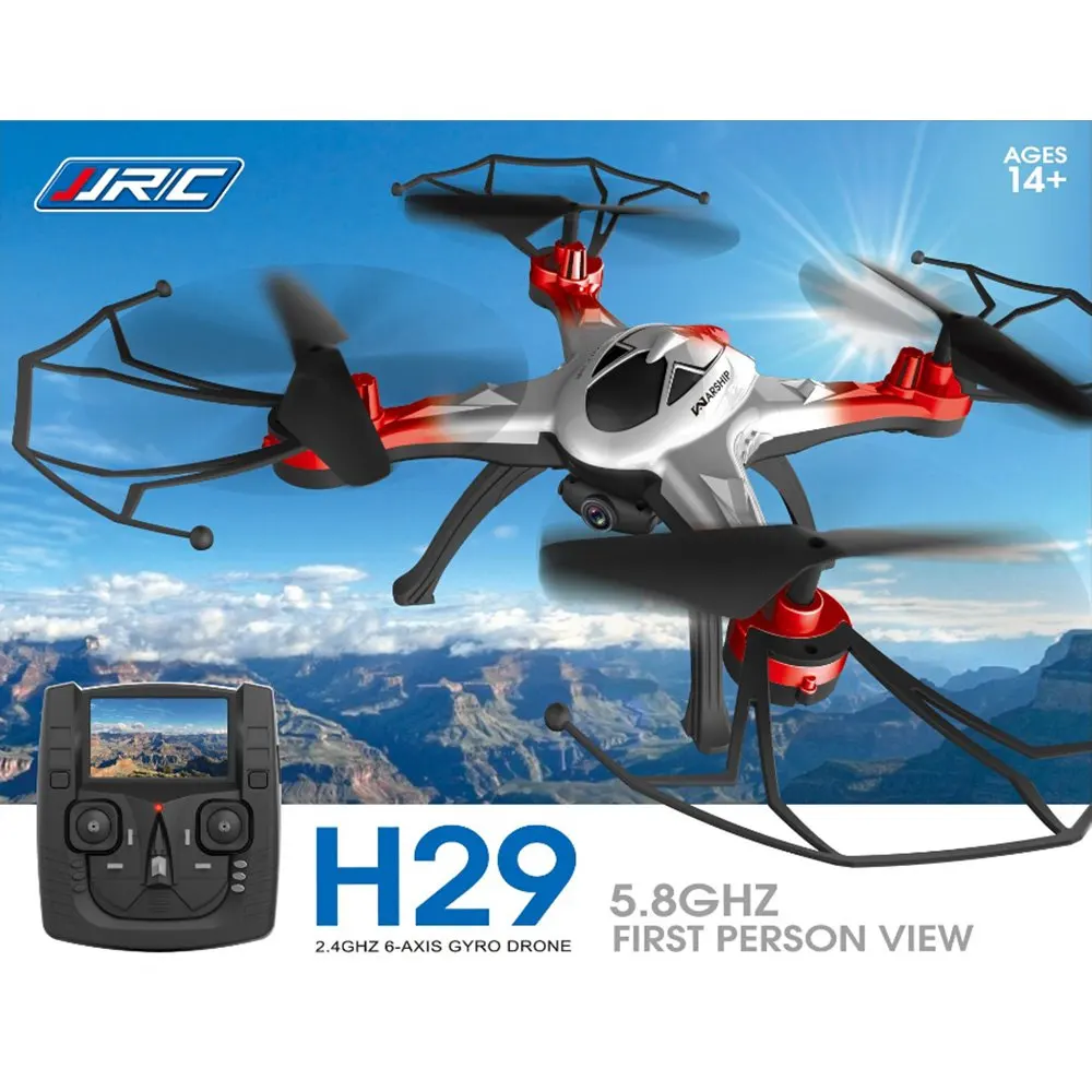 Распродажа JJRC H29G Радиоуправляемый Дрон 2 4 ГГц с 2MP камерой CF режим 4CH вертолет 5 8 Г