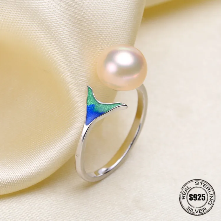 Женское кольцо русалка из серебра 925 пробы с жемчугом|diy ring|ring diysterling silver diy |