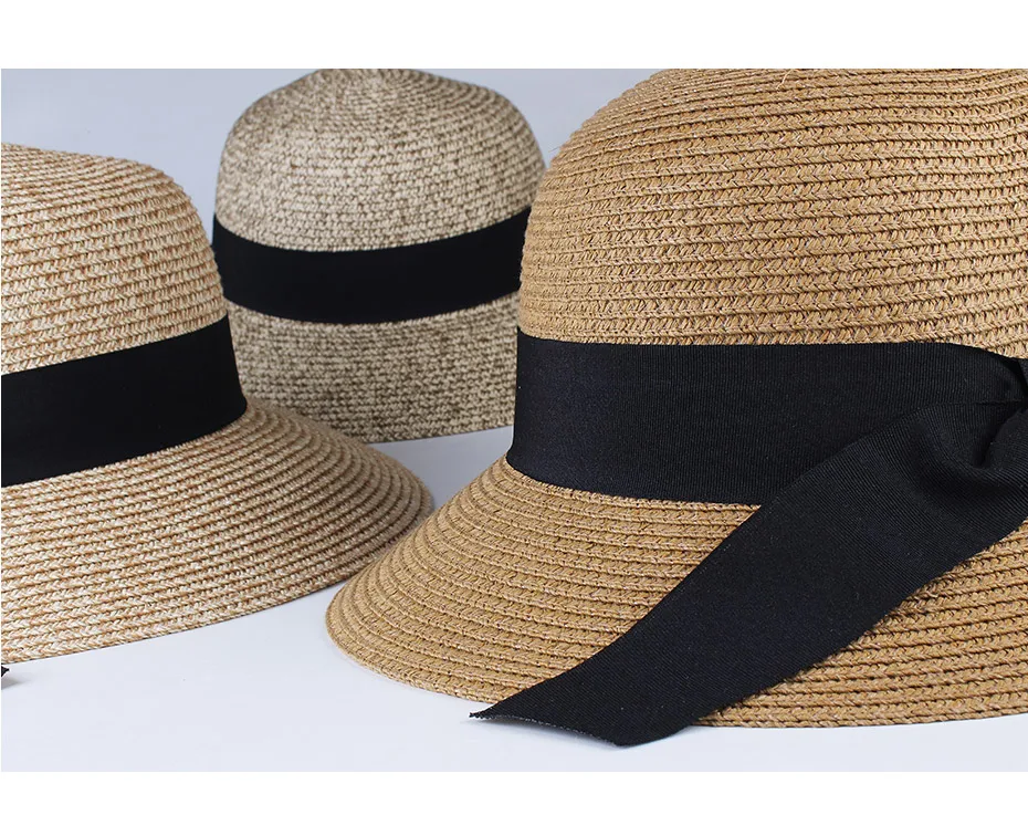 FURTALK летняя шляпа для женщин соломенная шляпа Панама Шляпа fedora Пляжные шапки обувь девочек SH020