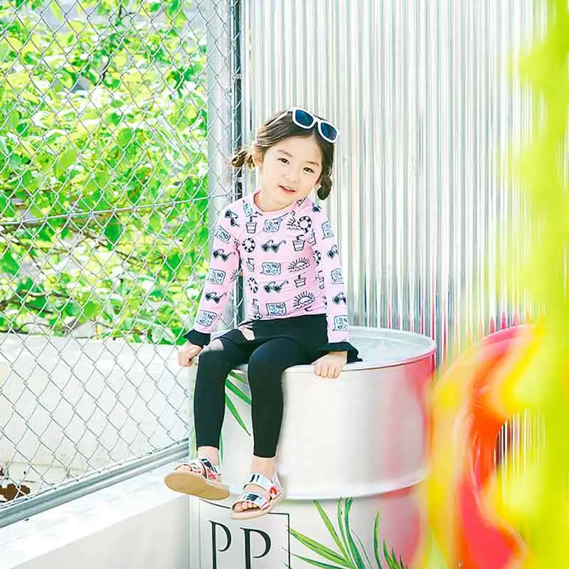 2019 Новое поступление Лето Двойка милая девушка розовый с длинными рукавами