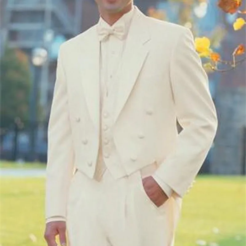 Custom Made Gray Men 3 Piece Suit Groom Tuxedos Groomsman Bridegroom wedding suits for men Man Suits ( jacket+Pants+vest+tie)