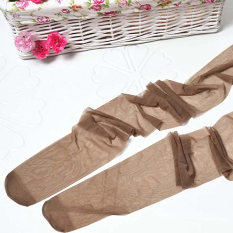 Женские прозрачные чулки без выреза гладкие тканевые блестящие колготки 8D с