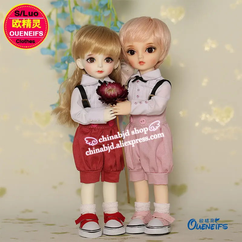 BJD SD Кукла Одежда 1/6 девочка Мальчик белая рубашка брюки для девочки или мальчика тело YF6-108 куклы аксессуары