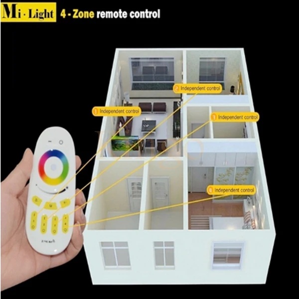 Mi Light 2 4G 4 зоны WiFi Led контроллер концентратор RGBW Беспроводной RF пульт
