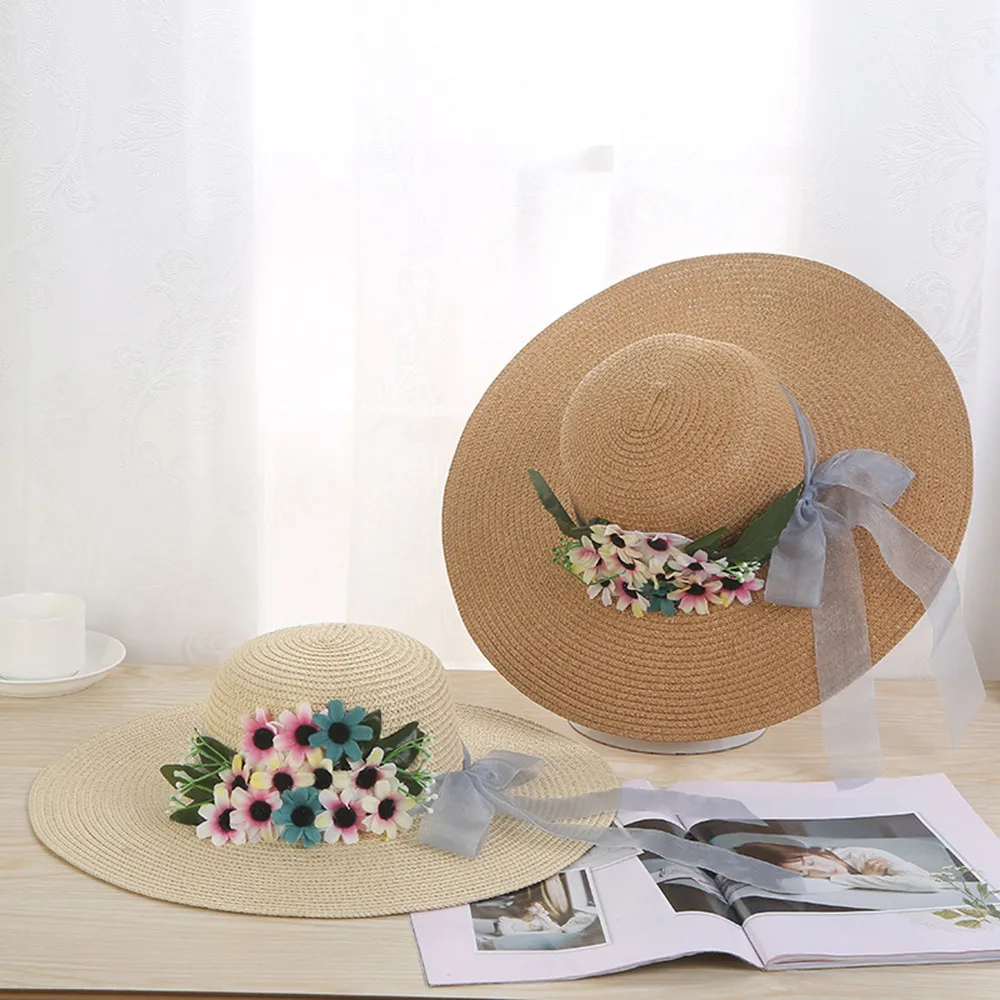 Шляпа с широкополыми полями соломенная шляпа от солнца Пляжная Женская Складная