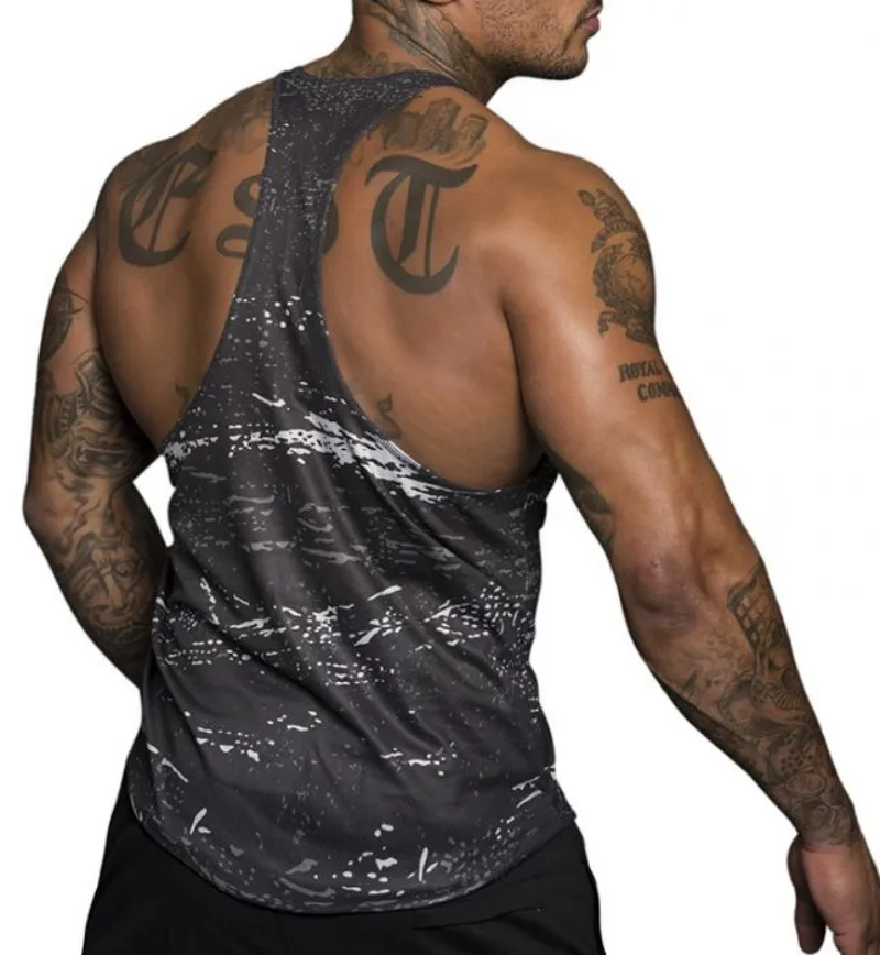 Лето Ryderwear топы на бретелях для мужчин хипстер Забавный крутой жилет с буквенным принтом Мужская мода o-образным вырезом повседневная майка камуфляж
