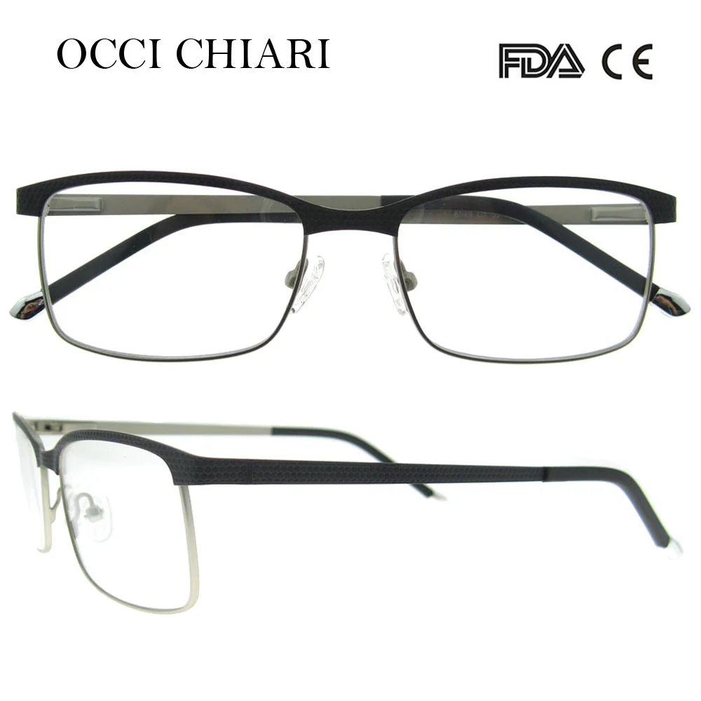 Очки OCCI CHIARI 2018 винтажные прямоугольные очки с полуободком в ретро стиле мужские