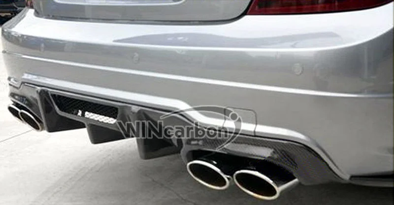 V стиль седан углеродного волокна задний диффузор для Mercedes BENZ W204 C63 купе C250 C300 C350 AMG Спорт бампер 2012