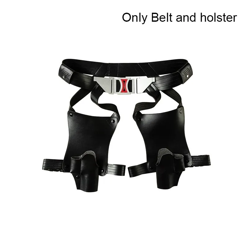 Only belt holster Мстители эндгейм 4 черный костюм вдовы Наташа романофф Косплей Взрослый Хэллоуин только комбинезон ремень кобура сапоги аксессуары - Цвет: Only belt holster