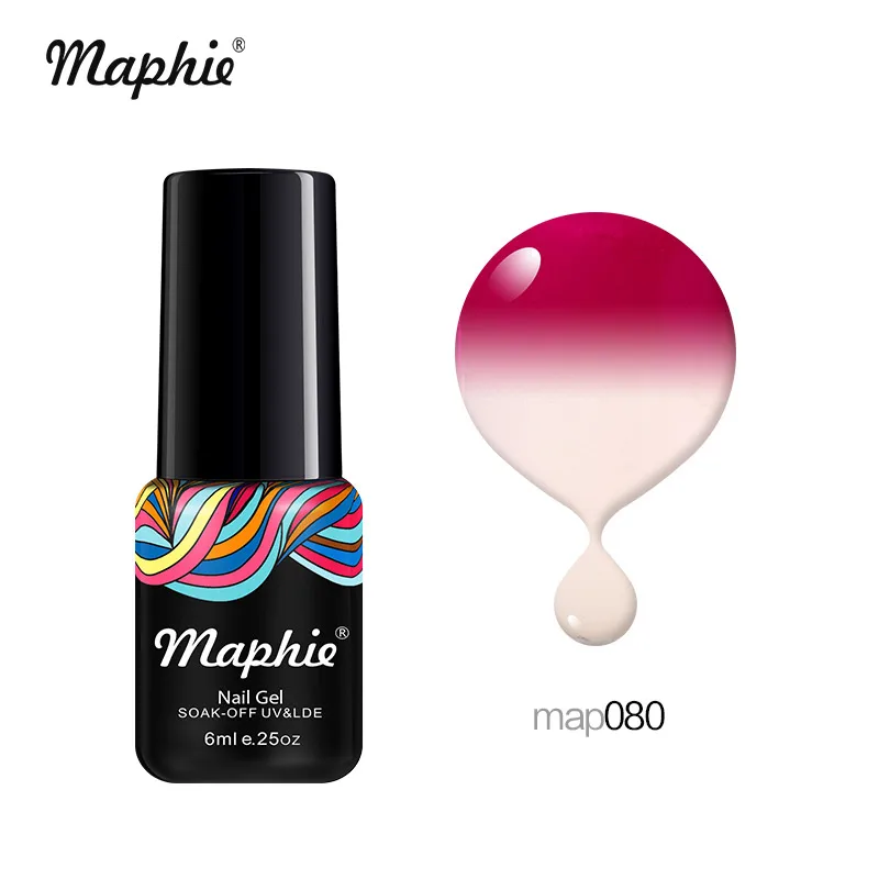 Maphie термальный УФ-гель для ногтей 3D Хамелеон Температура Led лак для ногтей эмаль замочить от Led Изменение цвета гель лак для ногтей - Цвет: 080