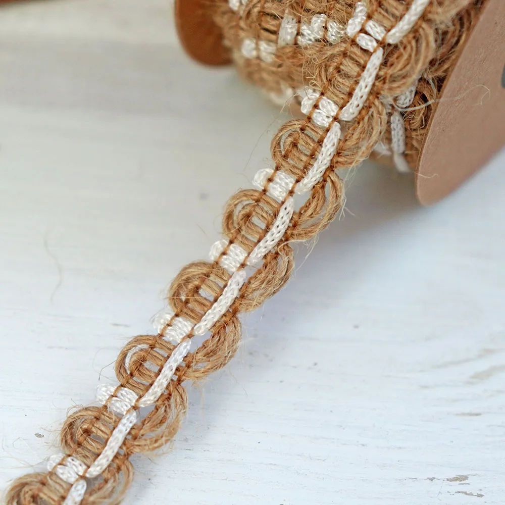 10 метров 5 мм широкий Плетеный кремово-белый белье хлопок ленты Кружево farbic