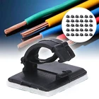 30-дневный автомобильный сетевой зажим для кабеля, самоклеящийся Настольный органайзер, держатель для кабеля, пластиковое крепление, зажим