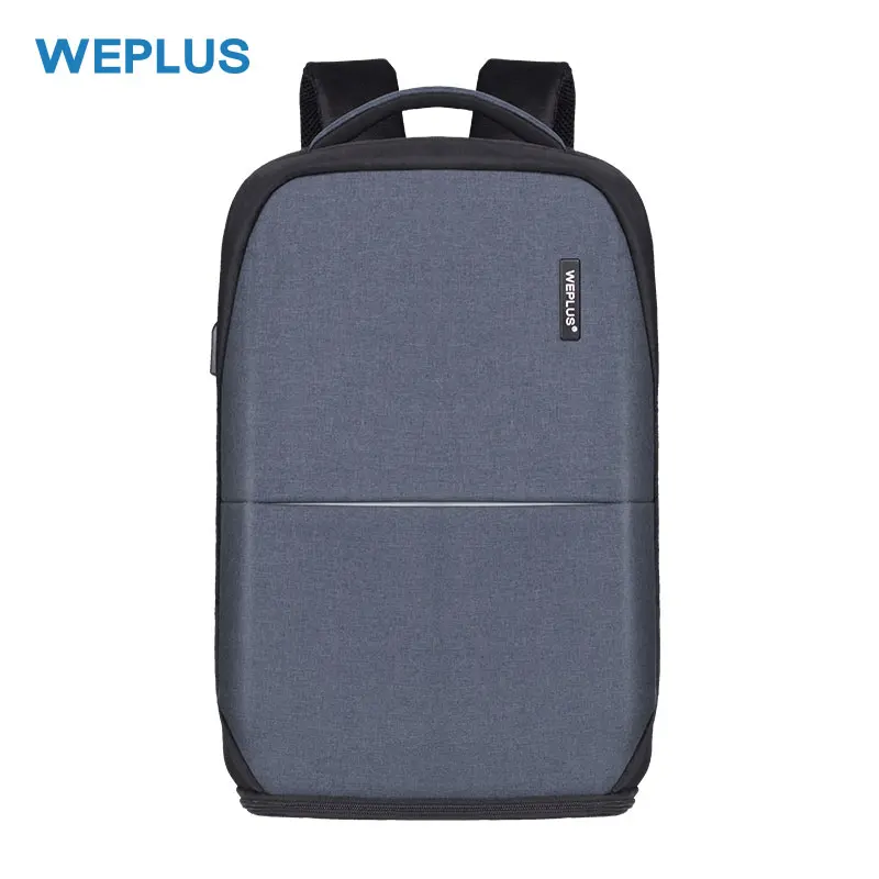 Black WEPLUS, мужской многофункциональный рюкзак с usb зарядкой, 15,6 дюймов, Loptop, рюкзаки для подростков, дорожный рюкзак, мужской рюкзак, Mochila, анти вор - Цвет: Black