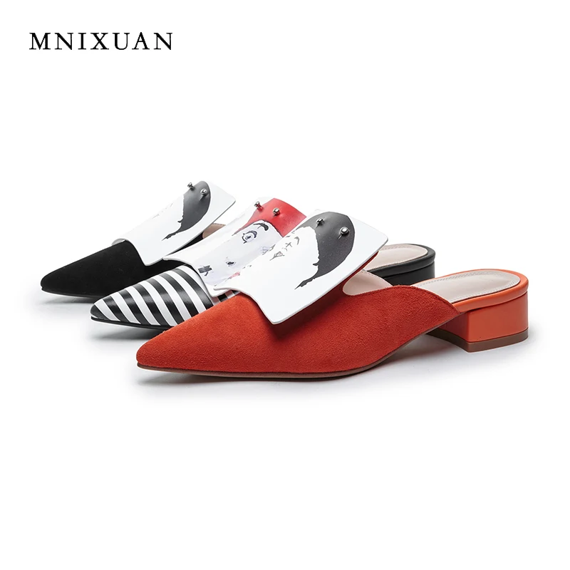 MNIXUAN/Модная удобная женская обувь 2019 г. Новое поступление Замшевые слипоны с