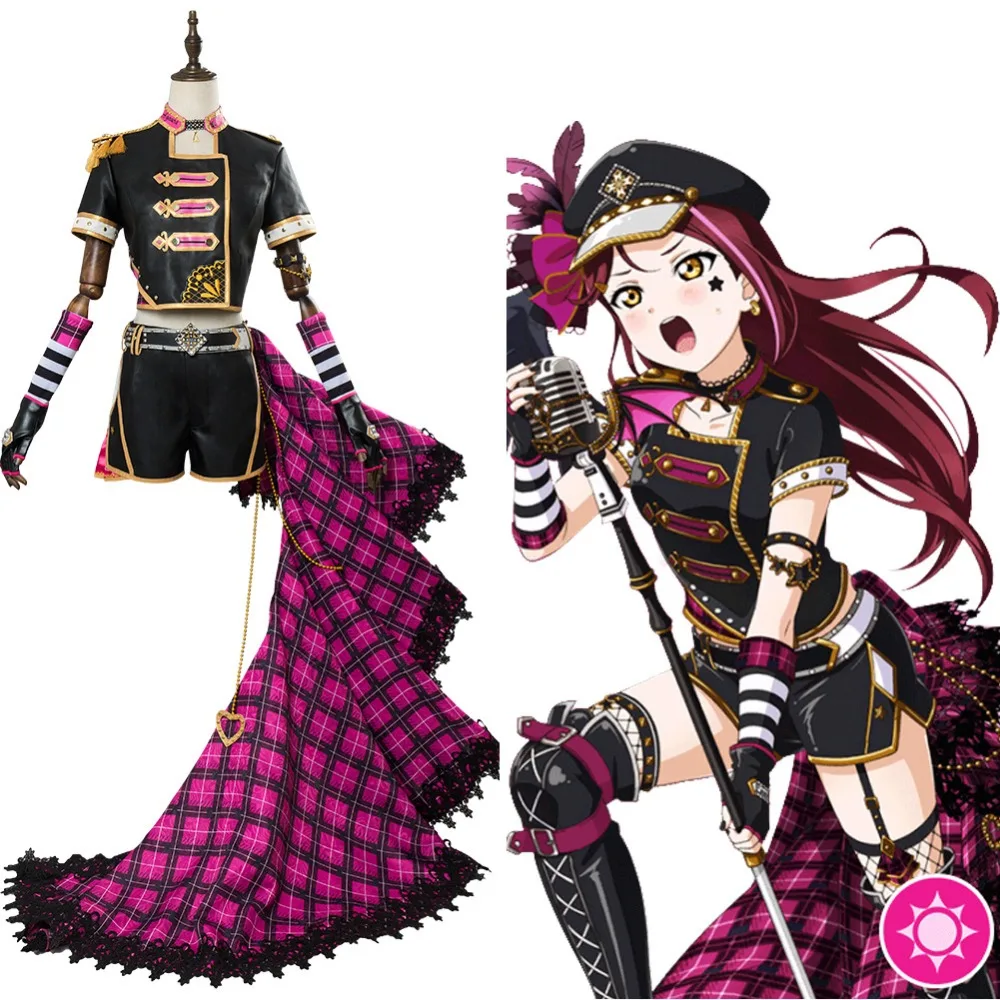 Люблю жить! Солнце! Sakurauchi Riko панк рок карнавальный костюм|Костюмы аниме| |