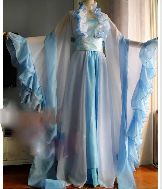Yin Yue 165cmH 3 Designs Pink Blue Purple Fairy Costume Hanfu Sword Lady Sweet Cosplay Hanfu for TV Play The Semi Gods and Semi Devils - Цвет: Yin Yue 165cmH