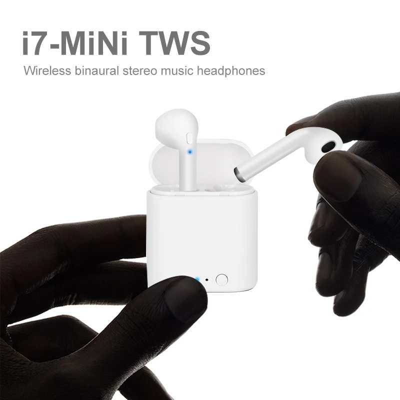 Хит продаж i7 Mini Bluetooth 5 0 TWS маленькие Беспроводные наушники с зарядным устройством