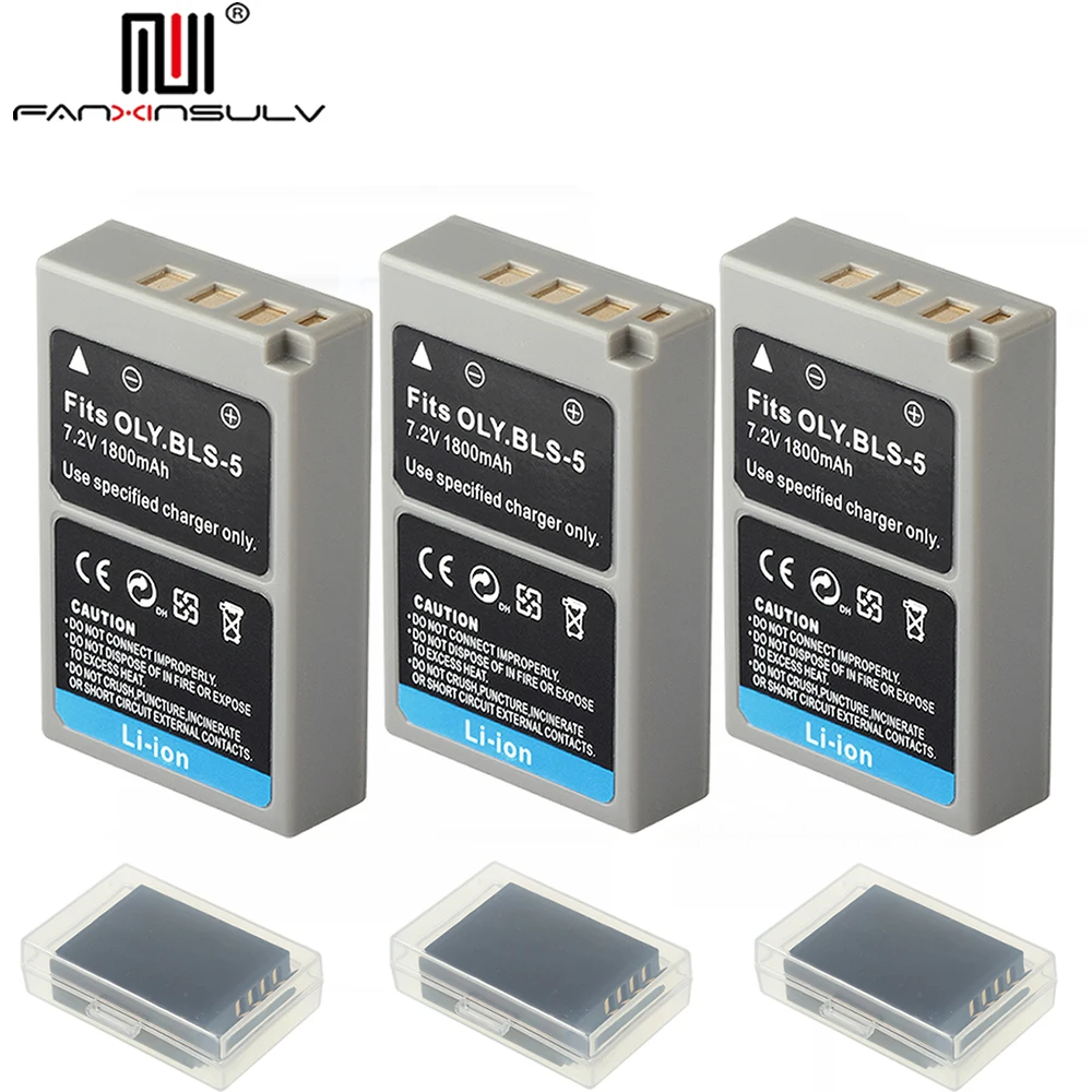 Аккумулятор для Olympus PEN EPL2 EPL3 EPL5 EPL6 EPL7 EPL8 EPL9 EPM2 OMD EM10 II III Stylus1 S с отслеживанием 3