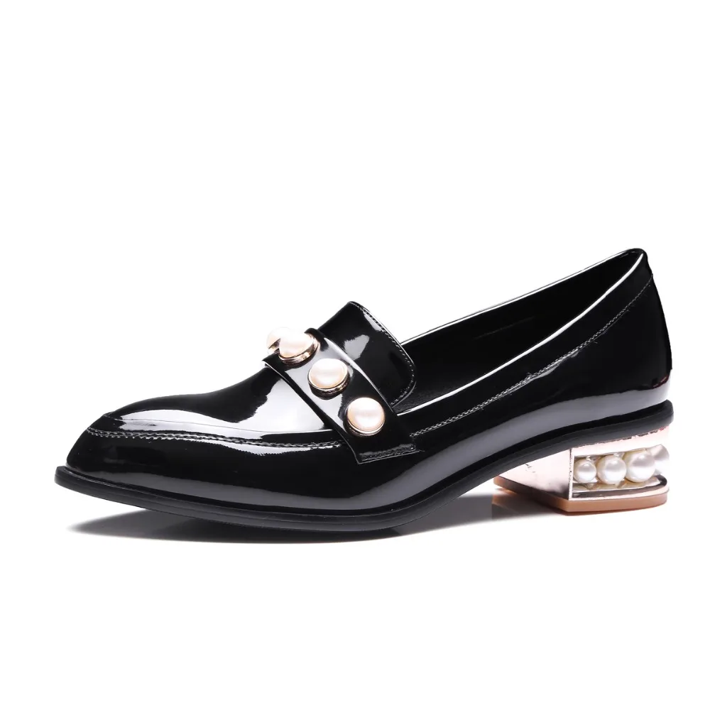 Женские туфли с острым носком на квадратном каблуке размеры 3 5 16|women casual shoes|fashion