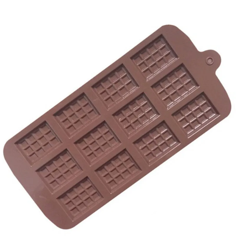 12 Even Chocolate Mold Silicone Fondant Molds DIY Candy Bar Mould Cake Decoration Tools Kitchen Baking Accessories | Дом и сад
