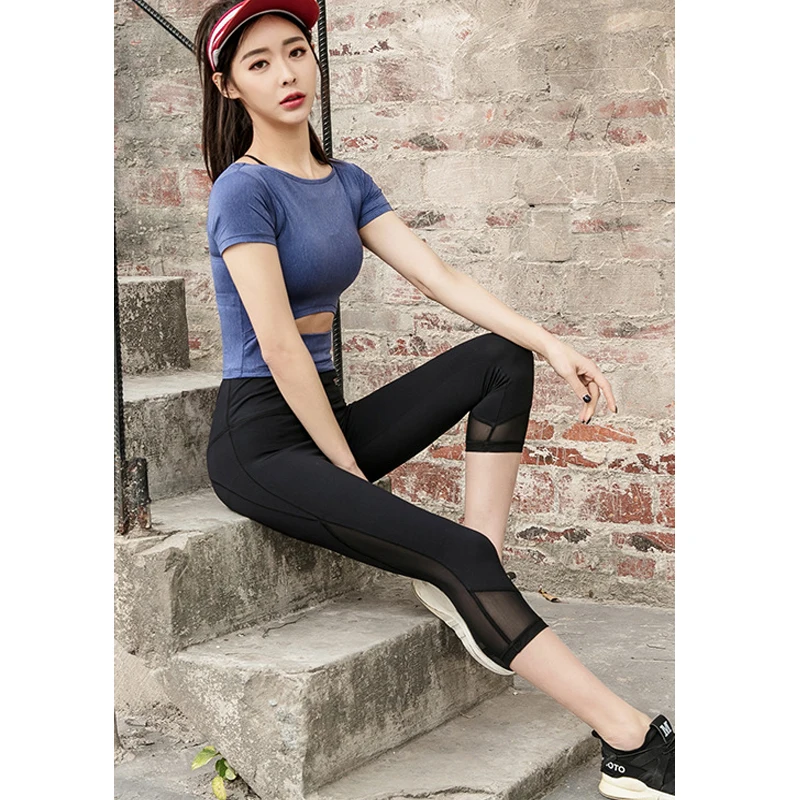 Набор для йоги из мультфильма спортивная одежда Спортивная футболка с короткими