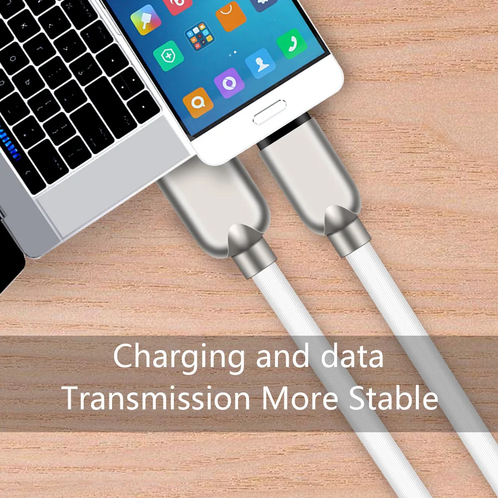 Camdems цинковый сплав ТПЭ Круглый 2А 1 м 3 фута Тип C Micro Usb кабель для синхронизации