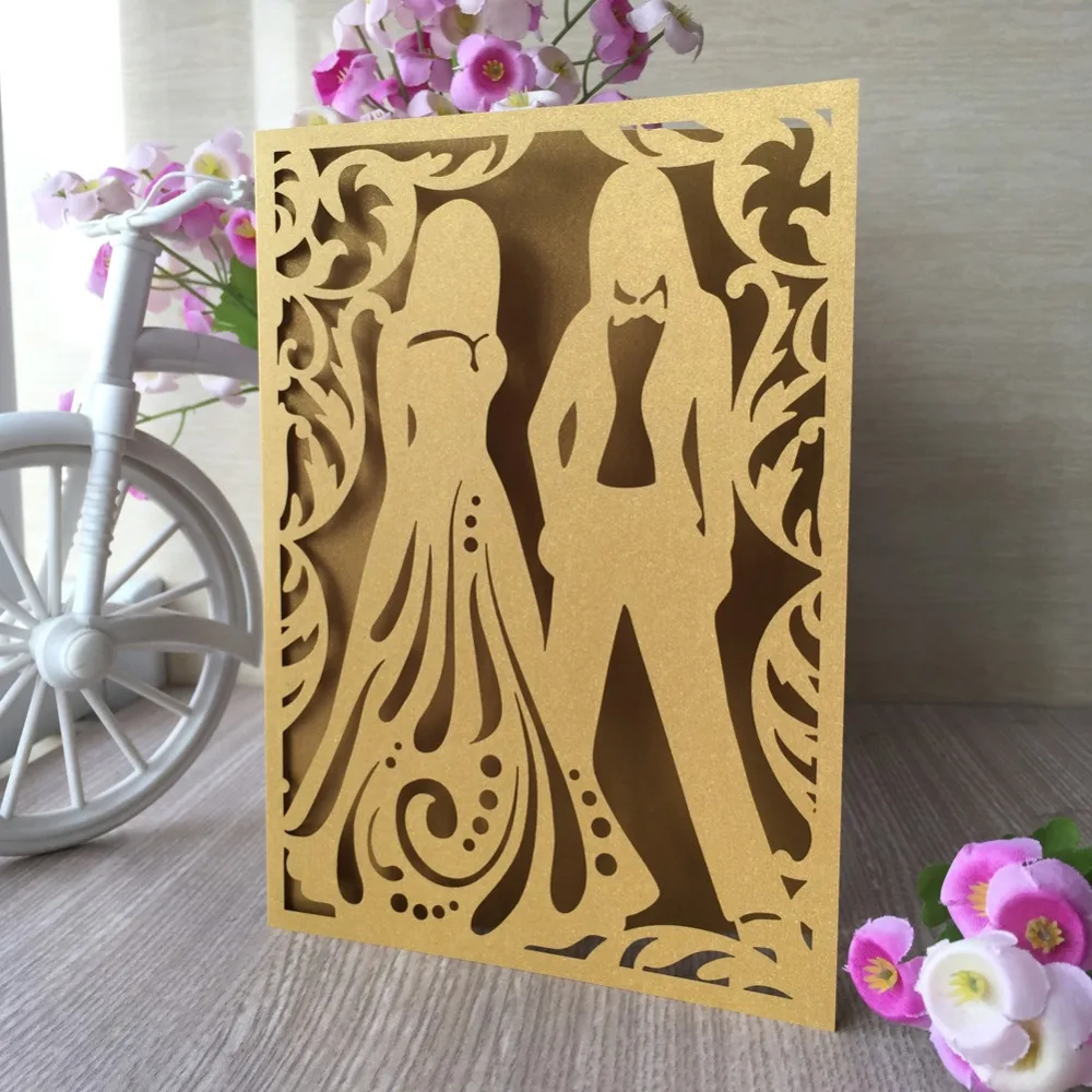 

40pcs/lot Laser Cut Lace High-end Wedding Invitation Card Dance Fancy Party Carnival Theme Events Greeting Cards