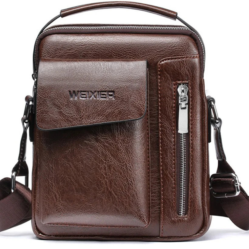 handbag Man Messenger Bag 2 Set Men Pu Leather Shoulder Bags Business Crossbody Casual Bag Famous Brand small black briefcase