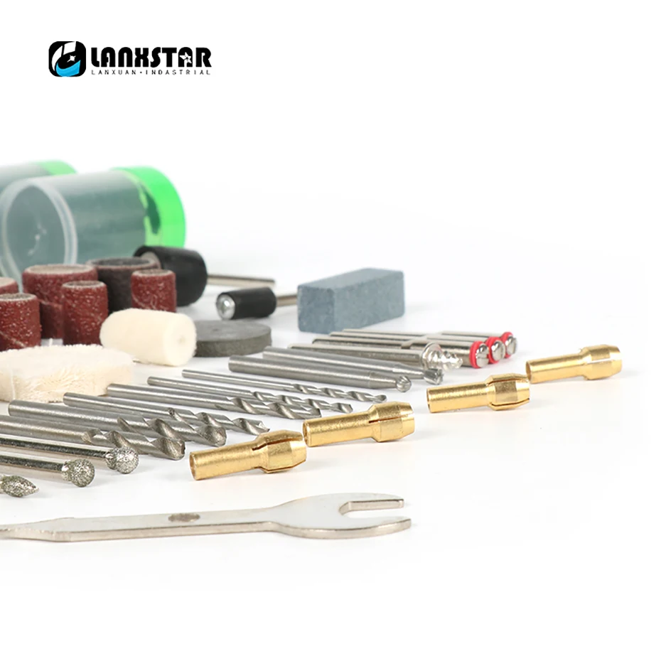 Lanxstar 161 шт. набор инструментов для полировки, полировки, резки, роторный дремель, шлифовальный станок