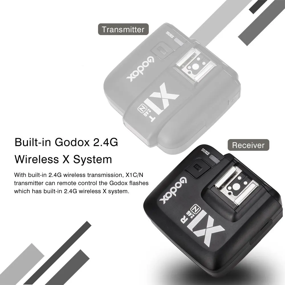 Беспроводной триггер вспышки Godox X1R N 2 4G для Nikon DLSR D800 D3X D3 D2X D2H D1H D1X D700 D300 D200 D100 D850 D810