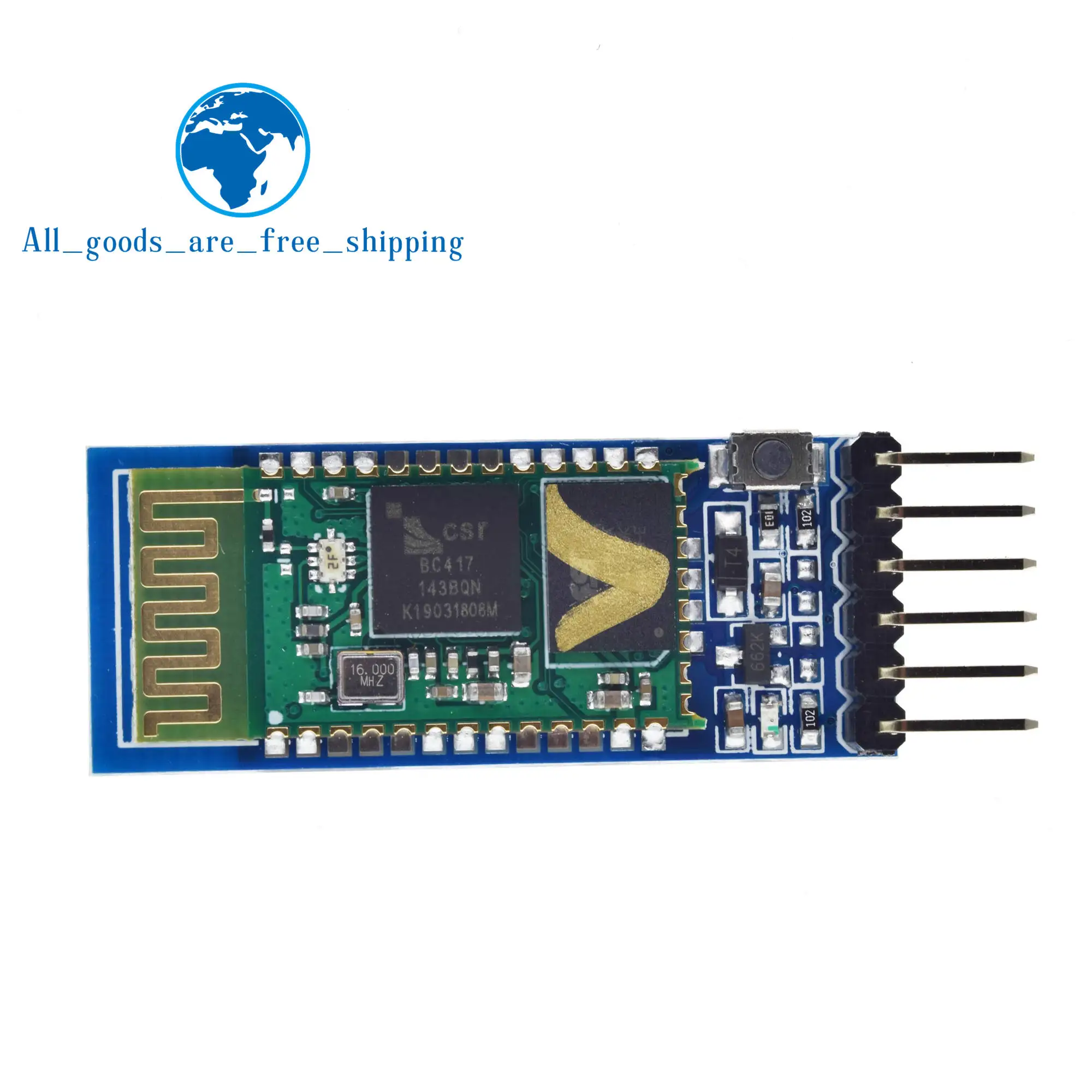 TZT HC05 HC-05 master-slave 6pin JY-MCU анти-реверс, встроенный Bluetooth серийный проходной модуль, беспроводной последовательный dai