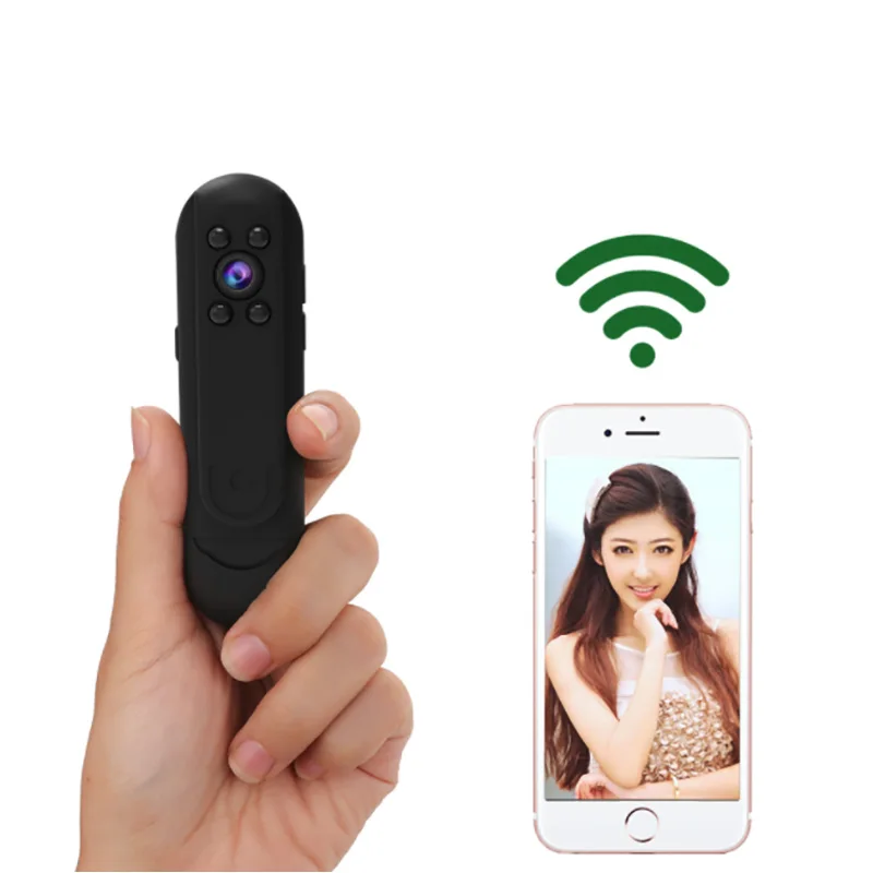 Поддержка 128 г Беспроводной видео Запись Камера для смартфонов Android и IOS 1080 P высокое Разрешение ручка Форма видеокамера