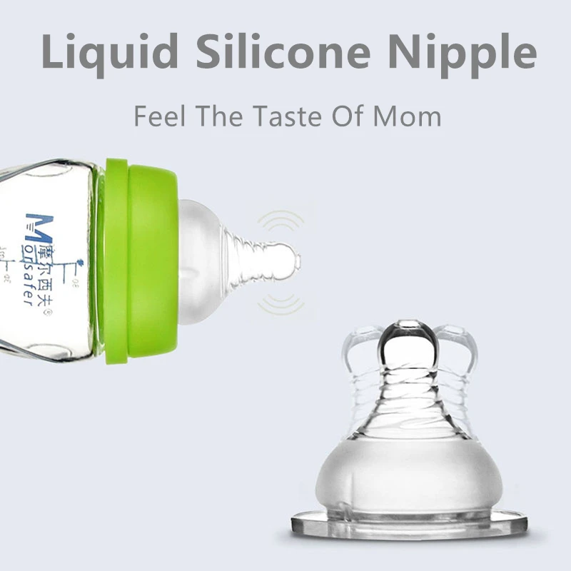 Портативная мини бутылочка для кормления детей 80 мл стеклянная бутылка широкого