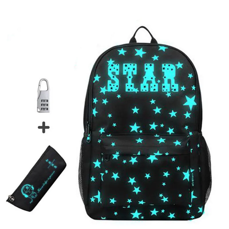 Сумки с защитой от кражи, ночник, школьный рюкзак для детей, чехол-карандаш, светящиеся школьные сумки для мальчиков и девочек, школьный ране...