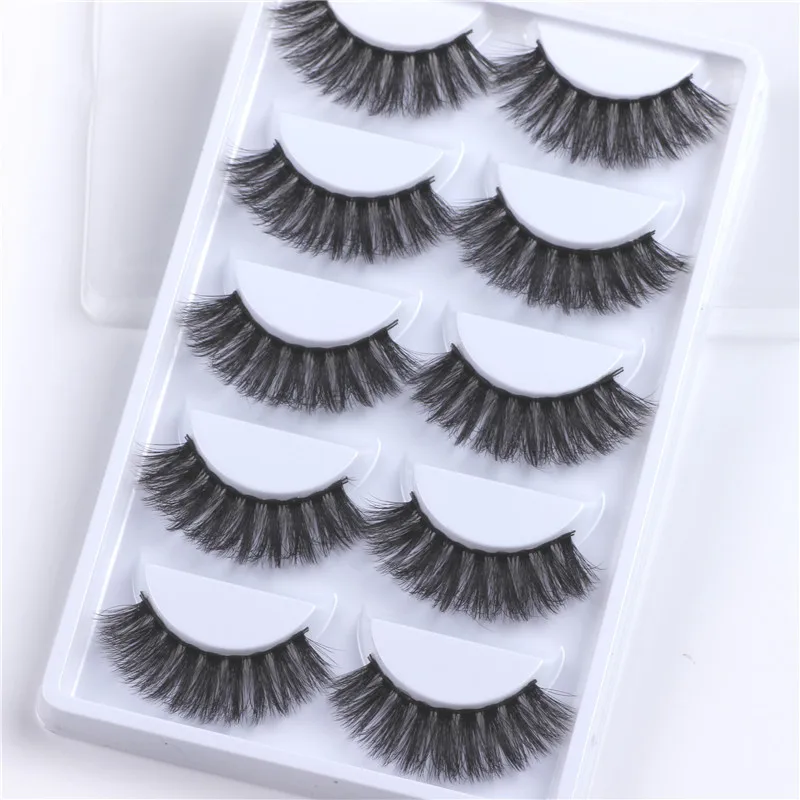 

2019 New 5 Pairs 3D Mink Lashes False Eyelashes Natural Makeup Eyelash Extension Cross Volume Soft Fake Eye Lashes