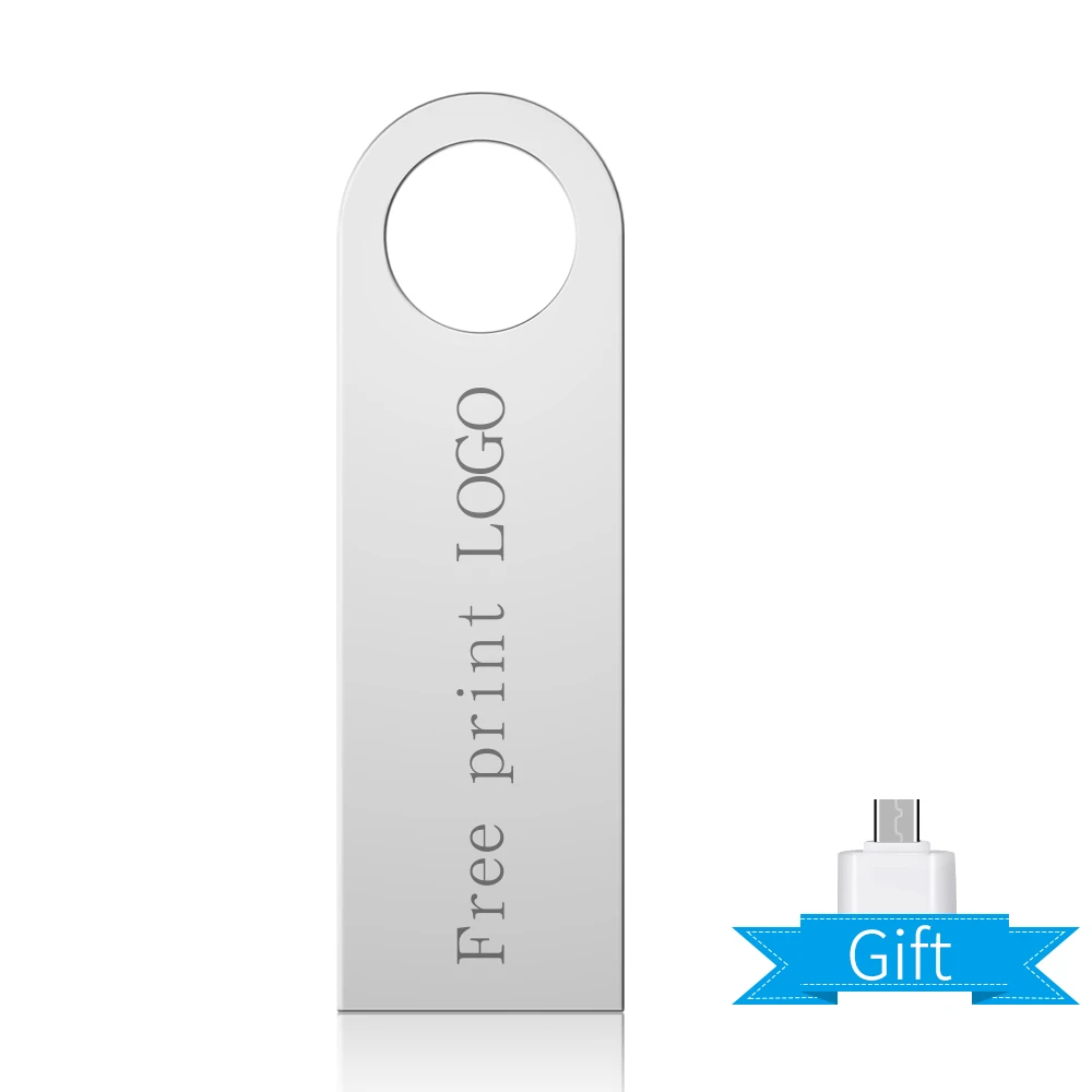 Free Custom Logo Usb флеш-накопитель 64 ГБ, металлический флеш-накопитель 16 ГБ, водонепроницаемая Флешка 32 Гб, Usb карта памяти 8 Гб 128 ГБ, Usb 2,0, бесплатный логотип на заказ - Цвет: Free Custom Logo