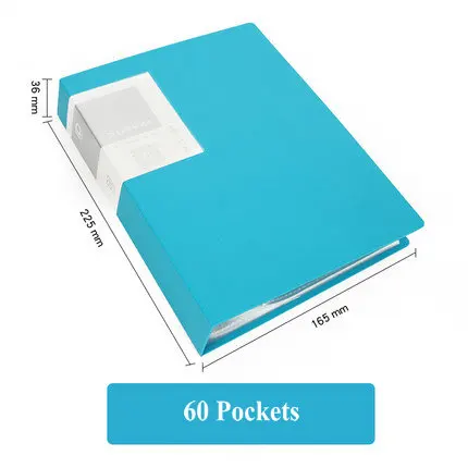 60 Pockets Несколько карманов А5 Папка буклет офисная бумага Органайзер Сумка для документов Прозрачная ПВХ сумка дисплей книга - Цвет: 60 Pockets