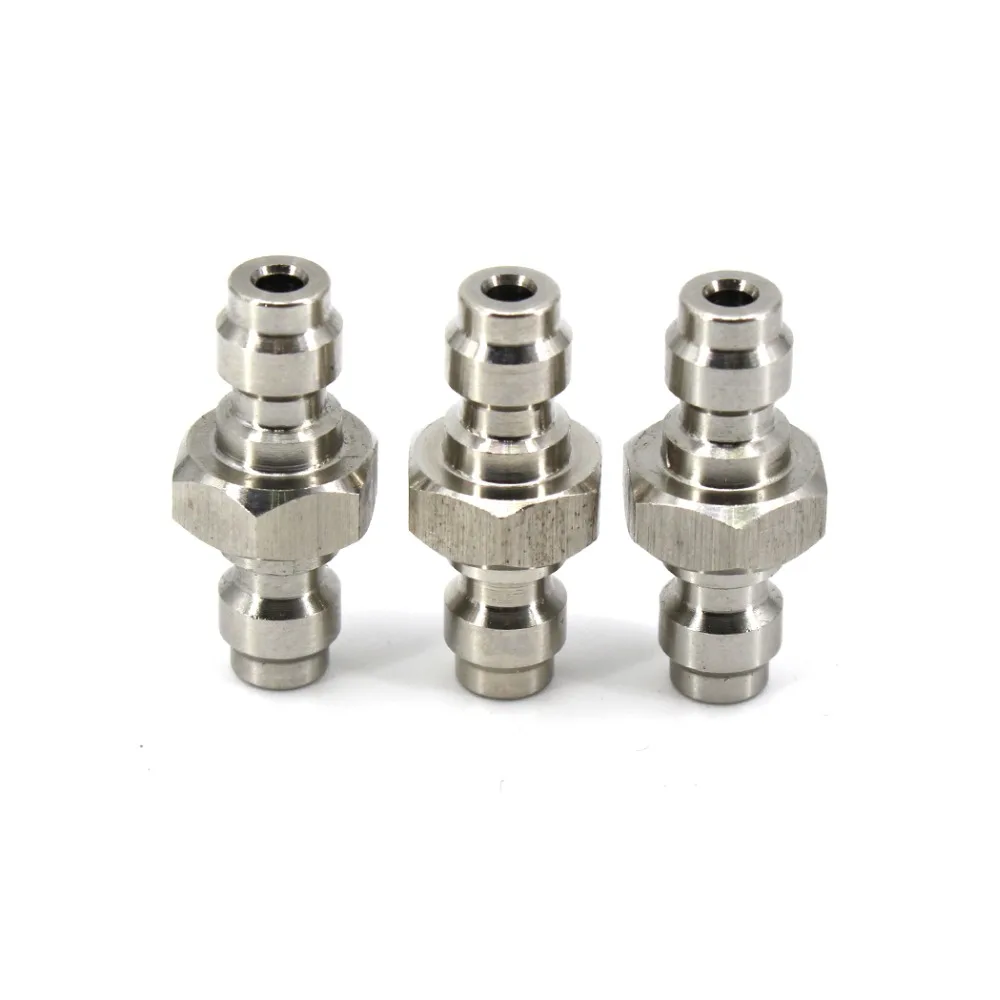 PCP Airforce Paintball Pneumatic Quick Coupling Air Filling Socket Double End Male Plug Stainless Steel 8mm Fill Nipple 3pcs/lot | Спорт и