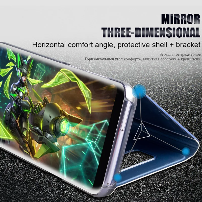 Чехол для Motorola One Power роскошный откидной прозрачный зеркальный чехол с подставкой
