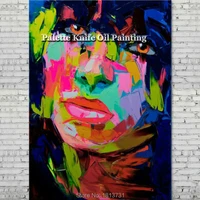 hand painted francoise nielly palette knife portrait face oil painting character figure canva wall art picture 13 32
