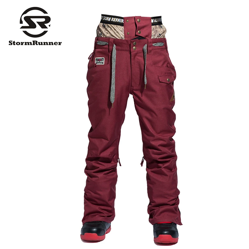 Бесплатная доставка новинка мужские лыжные штаны разные цвета двойные