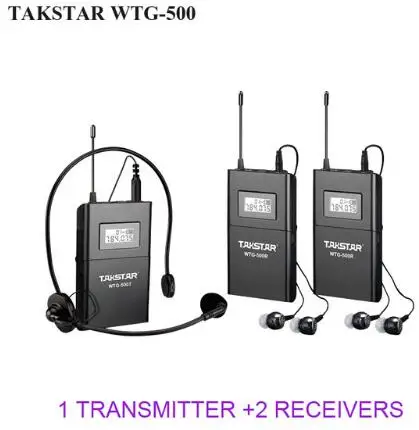 Одежда высшего качества Takstar WTG 500 1 передатчик + приемник 2 шт. UHF PLL Беспроводной