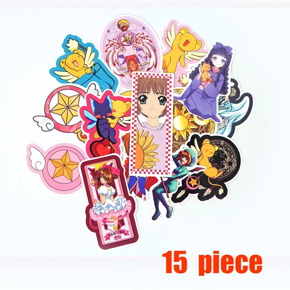 15 шт. карта аниме Captor Sakura Kero CERBERUS стикер s набор игрушка наклейка Путешествие для